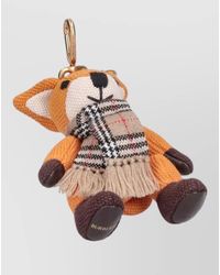 Burberry - Cotton Fox Charm Keyring - Lyst