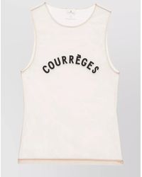 Courreges - Illusion Tulle Sleeveless Round Neck Top - Lyst