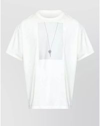 MM6 by Maison Margiela - Cotton Graphic Print Crew Neck Short Sleeve T-Shirt - Lyst