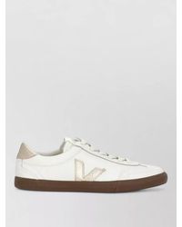 Veja - Low Profile Leather Sneakers Round Toe Rubber - Lyst