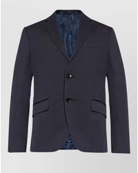 Etro - Suit Notch Lapel Flap Pockets Nylon Silk - Lyst