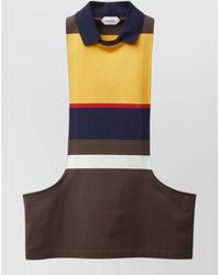 Versace - Color Block Nylon Silk Sleeveless Top - Lyst