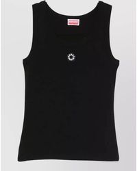 KENZO - Cotton Sleeveless Tank Top - Lyst