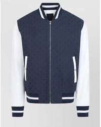 Givenchy - Leather Logo Print Bomber Jacket - Lyst