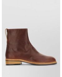 Our Legacy - Leather Ankle Boots Pull Tab Round Toe - Lyst