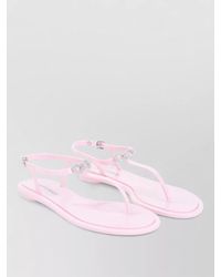 Mach & Mach - Double Bow Rubber Thong Sandals Ankle Strap - Lyst
