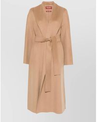 Max Mara - Wrap Style Coat Belted Waist - Lyst