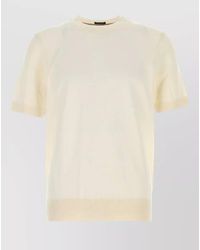 BOSS - Cotton Sweater Short Sleeves Crew Neck - Lyst