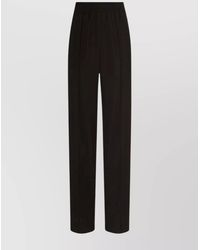 Dolce & Gabbana - Virgin Wool Ribbed Wide-Leg Trousers - Lyst