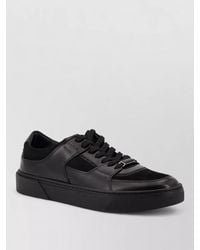 BOSS - Leather Low Top Sneakers Rhinestone Accents - Lyst