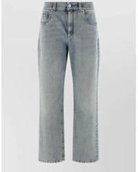 Brunello Cucinelli - Denim High-Rise Cropped Straight-Leg Jeans - Lyst