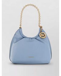 Michael Kors - Chain Strap Shoulder Bag Ruched Detail - Lyst