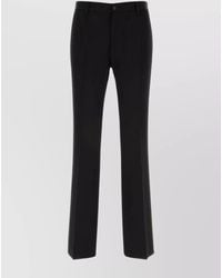 Dolce & Gabbana - Virgin Wool Wide-Leg Trousers - Lyst