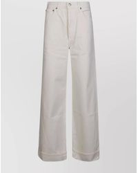 Agolde - Wide Leg Trousers With Belt Loops And Pockets - Lyst
