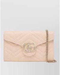 Gucci - Chain Strap Quilted Leather Cardholder Wallet - Lyst
