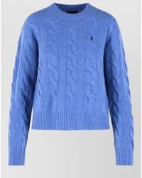 Polo Ralph Lauren - Cashmere Wool Cable Knit Crew Neck Sweater - Lyst