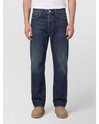 Moncler - Denim Mid-Rise Straight-Leg Cropped Jeans - Lyst