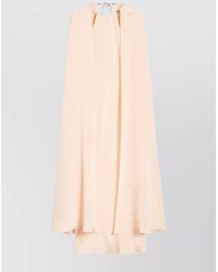 Max Mara - Silk Cape Detail Mini Dress - Lyst