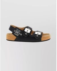 Balenciaga - Leather Flat Sandals - Lyst