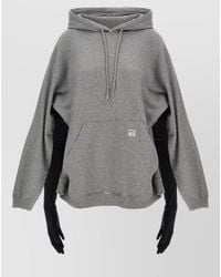 MM6 by Maison Margiela - Hooded Dress Gloves And Front Pocket - Lyst