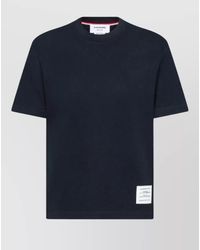 Thom Browne - Striped Cotton Short-Sleeve T-Shirt - Lyst