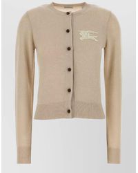 Burberry - Wool Cotton Cardigan Long Sleeves Crew Neck - Lyst