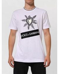 Dolce & Gabbana - White Sacred Heart Short Sleeve Men T - Lyst
