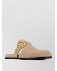 Dior - Flat Sole Mules Open Back Round Toe Buckle - Lyst