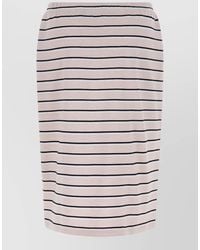 ROTATE BIRGER CHRISTENSEN - Cotton Jersey Midi Straight Skirt - Lyst