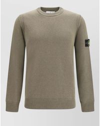 Stone Island - Lambswool Crew Neck Regular Fit Knit - Lyst