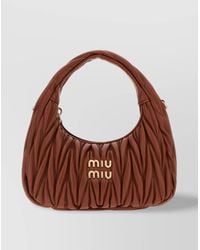 Miu Miu - Na Nappa Leather Shoulder Bag - Lyst