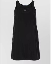 Prada - Renylon Mini Dress Scoop Neck Sleeveless - Lyst