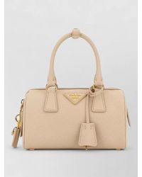 Prada Fabric Shoulder Shopping Bag Tone Hardware in Brown | Lyst UK