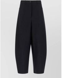 Nude - Cropped Barrel-Leg Tailored Trousers - Lyst