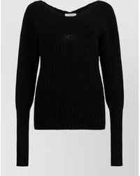 Lemaire - Wool V-Neck Sweater - Lyst