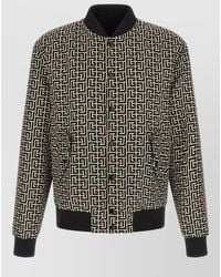 Balmain - Monogram Reversible Bomber Jacket Geometric Pattern - Lyst