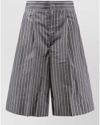 Soeur - Striped Cotton Bermuda Shorts Tailored Cut - Lyst