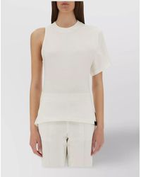 Courreges - Cotton One-Shoulder Slim-Fit T-Shirt - Lyst