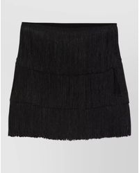 Norma Kamali - Strapless Mini Dress Layered Fringe Detailing - Lyst