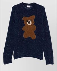 Moschino - Bear Motif Crew Neck Casual Sweater - Lyst