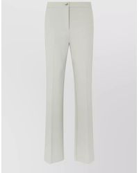 Pinko - High Waist Viscose Tailored Flared Pants - Lyst