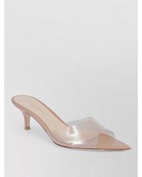 Gianvito Rossi - Elle 55 Kitten Heel Pointed Toe Mules - Lyst