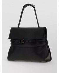 Moschino - Medium Tie Me Leather Handbag Top Handle - Lyst