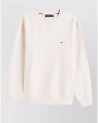 Tommy Hilfiger - Long Sleeve Crew Neck Sweater With Ribbed Cuffs - Lyst