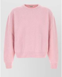 Jil Sander - Wool Sweater Crew Neck Dropped Shoulders - Lyst
