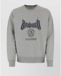 Ambush - Grey Cotton Blend Oversize Sweatshirt - Lyst