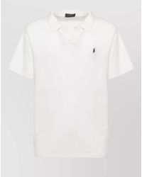 Ralph Lauren - Long Sleeve Polo Shirt Cotton Linen - Lyst