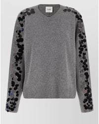 Nude - Wool V-Neck Sequin Sweater - Lyst