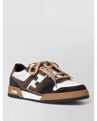 Fendi - Match Mix Crosta Vitello Low Sneaker - Lyst