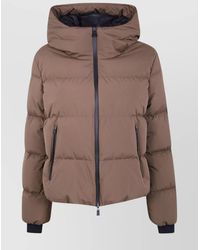Herno - Short Quilted Jacket With Hood And Pockets - Lyst